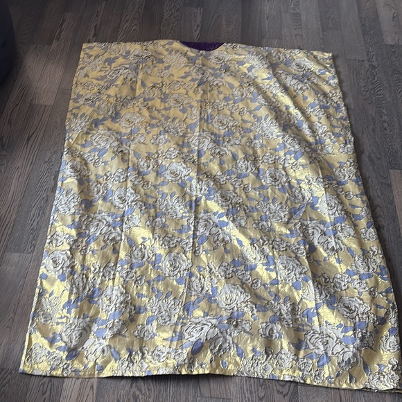 LUXURY CONSTANTINOPLE V Neck Floral Embellished Silk Maxi Dress Kaftan - Picture 12 of 15